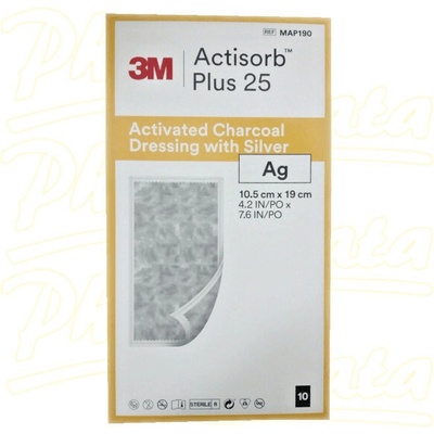 3M Actisorb Plus 25 krytí 10.5 x 19 cm 10 ks