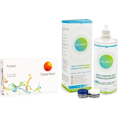 Cooper Vision Proclear Compatibles Sphere 6 čoček + Solunate Multi-Purpose 400 ml s pouzdrem – Hledejceny.cz