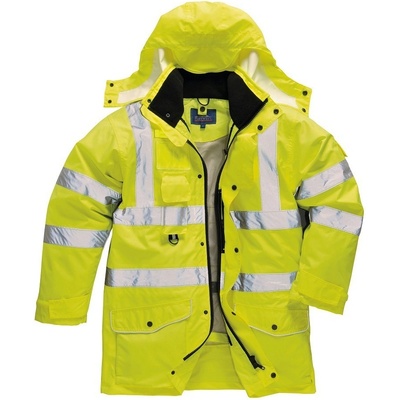 PortWest bunda Traffic S427 Hi-Vis 7v1 zateplená reflexní Žlutá