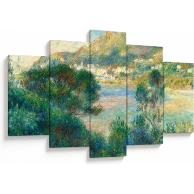 Obraz - Auguste Renoir, View of Monte Carlo from Cap Martin, reprodukce, pětidílný 150x105 cm