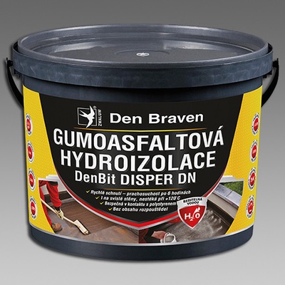 Den Braven Gumoasfaltová hydroizolace DenBit DISPER DN Typ: kbelík, Barva: černá, v balení: 5 kg