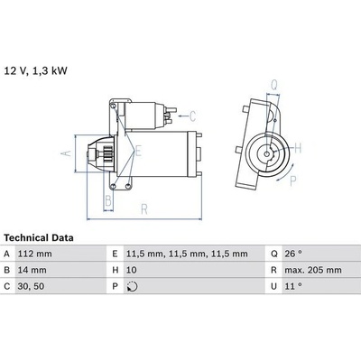 BOSCH STARTER 0 986 023 480