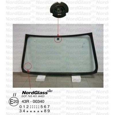 NordGlass Čelní sklo - zelené ASNG 2439AGSV