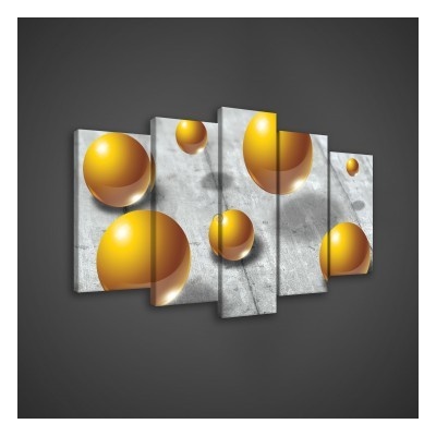 Obraz na plátne viacdielny - OB3567 - 3D gule 100cm x 60cm - S17