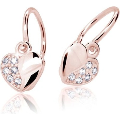 Cutie Jewellery detské náušnice z ružového zlata C2160-10-X-4 svetlozelená