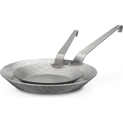 GSW Gastro Tradiční sada pánví 20 cm a 28 cm kované železo stříbrná sada 2 ks