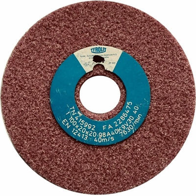Tyrolit 98A40K9V40 Brúsny kotúč 100 x 20 x 20 mm 40 T415992