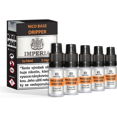 Nikotinová báze IMPERIA Dripper 5x10ml PG30-VG70 3mg