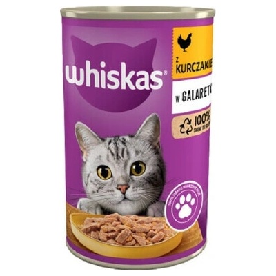 WHISKAS Can Jelly Chicken krmivo pro dospělé kočky v želé 0,4 kg – Hledejceny.cz