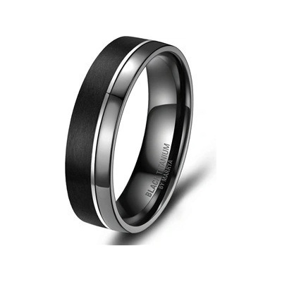 Marrya Snubní prsten BLACK TITANIUM BT 07P