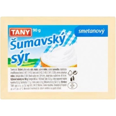 Tany Šumavský tavený sýr smetanový 10 x 90 g