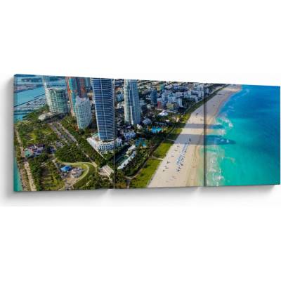 Obraz - Miami, Florida, třídílný 90x30 cm