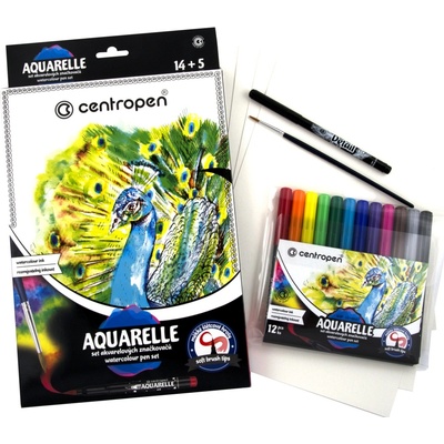 Centropen 9383 Aquarelle set sada 14 + 5 ks