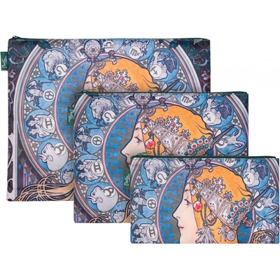 Mucha Zodiac - Set taštiček 3 ks
