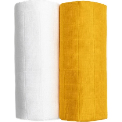 T-TOMI Tetra osušky Exclusive Collection 2ks white + mustard