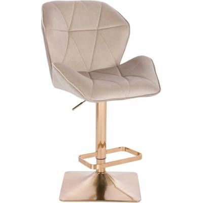 LuxuryForm Design Milano Max Velur na zlatej hranatej podstave / latte