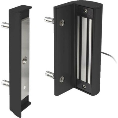 LOCINOX MAGMAG 3000 - prídržný elektromagnet s dorazovou lištou, pre krídlové bránky, čierny