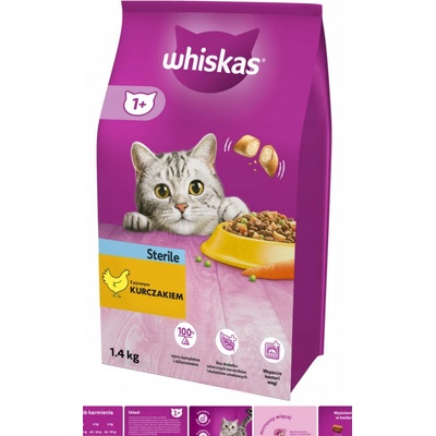 Whiskas Sterile Adult kuřecí 1,4 kg – Hledejceny.cz