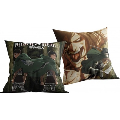 Halantex Polštář Attack on Titans Characters 40x40cm AOT-6526C