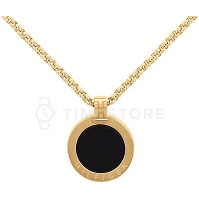 Tommy Hilfiger Moderný pozlátený náhrdelník s príveskom iconic circle 2780656