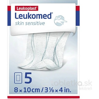 Leukoplast Leukomed Skin Sensitive sterilná náplasť 8 x 10 cm, 5 ks
