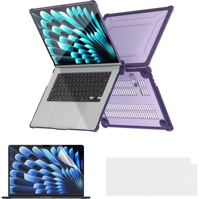 ENKAY 65672 ENKAY RUGGED Ochranný set pro Apple MacBook Air 15" M2 2023 fialový