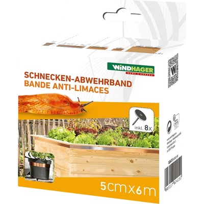 Windhager Páska proti slimákom, 5 cm × 6 m, meď, 02415
