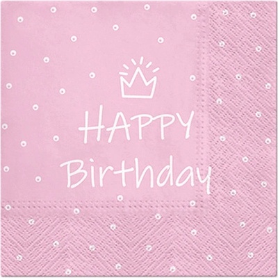 PAW servítky L Special Day light pink 33x33cm