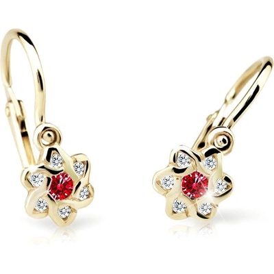 Cutie Jewellery zlaté detské náušnice C2149-10-X-1 fuchsiová