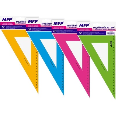 Unipap 5310117 264066 pravítko trojúhelník 30-60 Colours