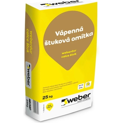 Weberdur calce štuk - vápenná štuková omítka pro ruční zpracování - 25 kg balení 25 kg 1 ks