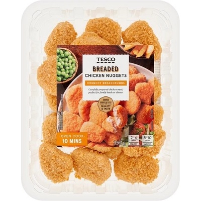Tesco Předsmažené obalované kuřecí nugety ze spojovaných kusů masa 350 g – Hledejceny.cz