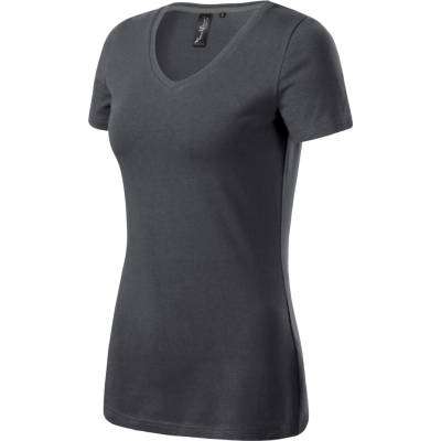 MALFINI Dámske tričko Action V neck Čierna
