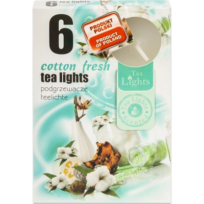 Admit Tea Lights Cotton Fresh 6 ks