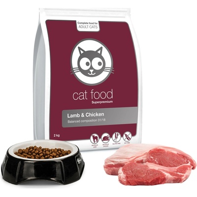 PetGourmet Superprémiové krmivo pro dospělé kočky jehněčí a kuřecí 2 kg – Hledejceny.cz