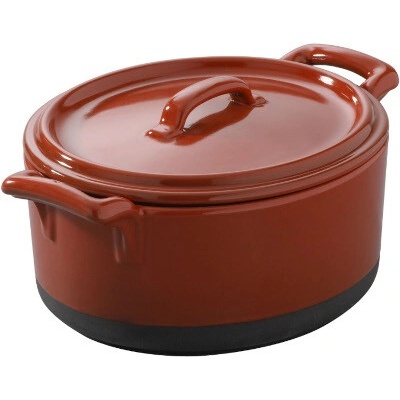 Revol Kastrůlek oválný s pokličkou 46,6 cl, červený REV-635311