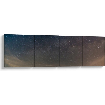 Obraz noční oblohy, Čtyřdílný 160x40 cm