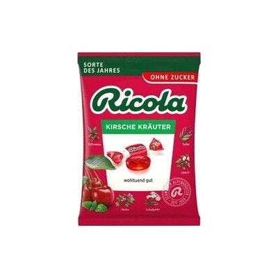 Ricola Třešeň s bylinkami bez cukru 75 g
