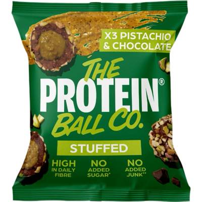 The Protein Ball Co PROTEIN plněné kuličky Pistácie & čokoláda 3 x 12 g