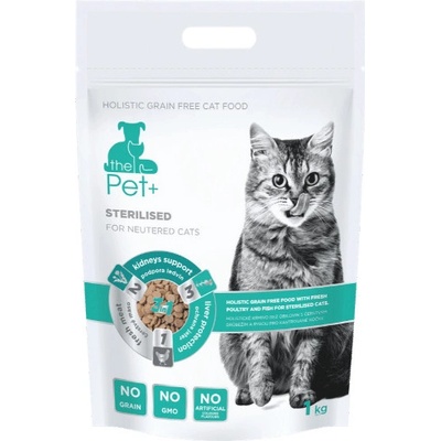 Pet+ 3v1 kočka Sterilised 1 kg