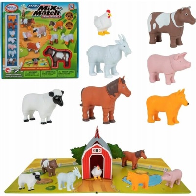 MalBlo Magnetic Mini hospodářská zvířata 15 ks