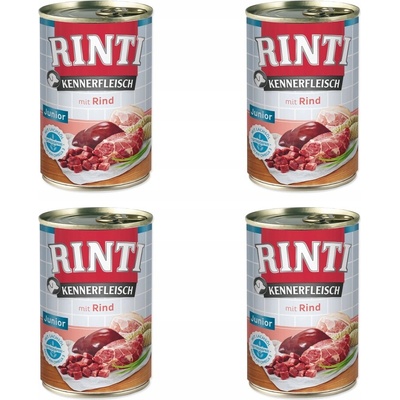 Rinti Kennerfleisch Junior hovězí 4 x 400 g – Hledejceny.cz