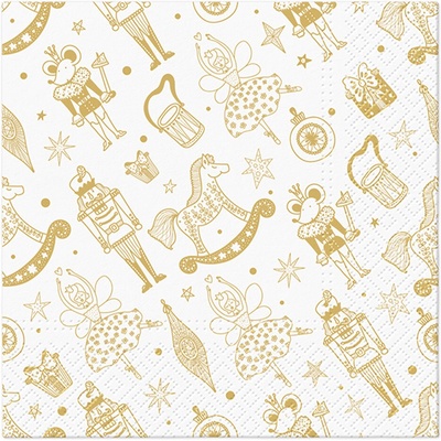 PAW Obrúsky TaT 33x33cm Golden Nutcracker
