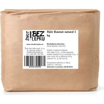 Život bez lepku Basmati rýže 1 kg