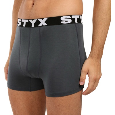 Styx pánské boxerky sportovní guma světle šedé – Hledejceny.cz