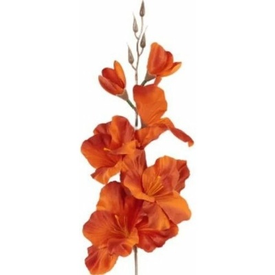Umelá gladiola saténová oranžovo hnedá 54 cm