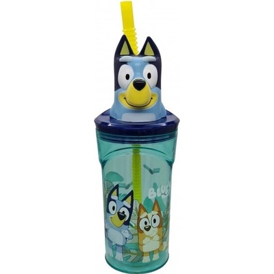 Stor plastový 3D pohár s figúrkou Bluey 360ml 50666