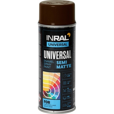 TEGRA INRAL univerzálny email v spreji 400 ml – matná hnedá čokoládová (RAL 8017)
