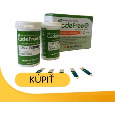 SD Codefree Plus testovacie prúžky 50 ks