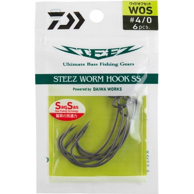 Daiwa STEEZ WORM HOOK SS WOS vel.4 6ks